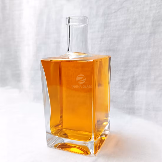 Прозрачный тисненый логотип на заказ, 500 мл, 700 мл, 750 мл, ром, текила, джин, бренди, ром, виски, водка, ликер, спиртные напитки, стеклянная бутылка