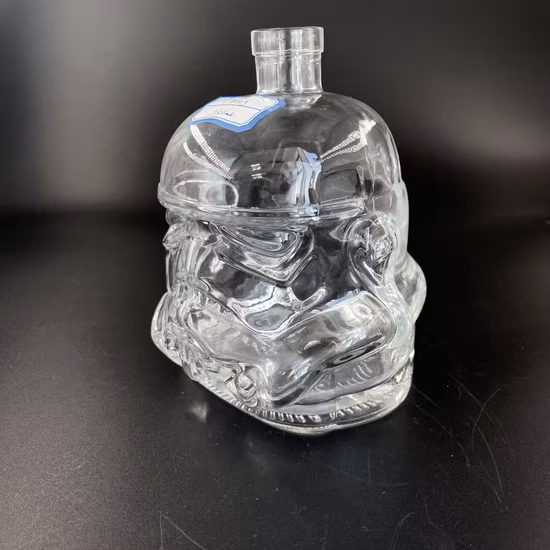 Индивидуальная высококачественная бутылка ледяного вина из прозрачного матового стекла емкостью 200 мл, 375 мл, 500 мл со стандартной пробковой бутылкой вина