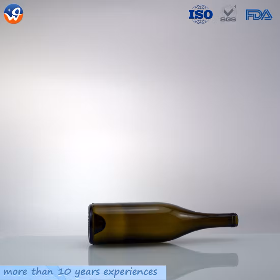 Оптовая продажа 187 мл 375 мл 750 мл бутылка красного вина темно-зеленый пустой роскошный производитель шампанского бордовые стеклянные бутылки для вина